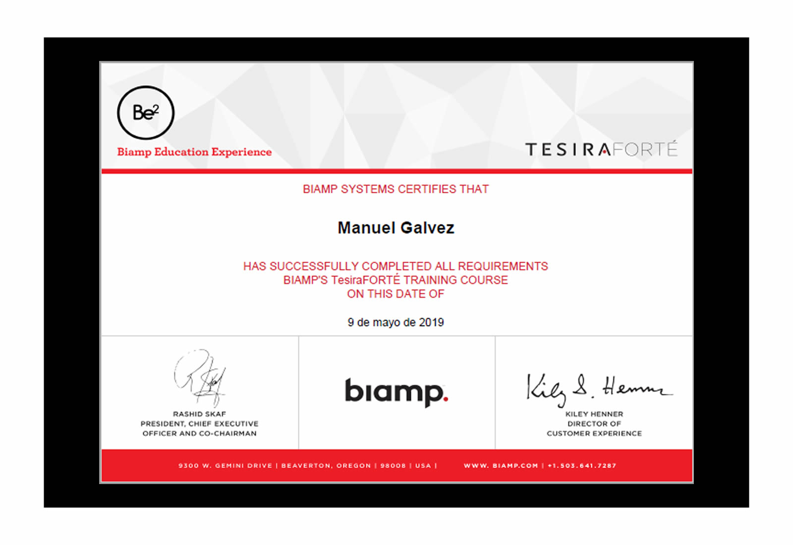 Biamp TesiraFORTÉ Training Course