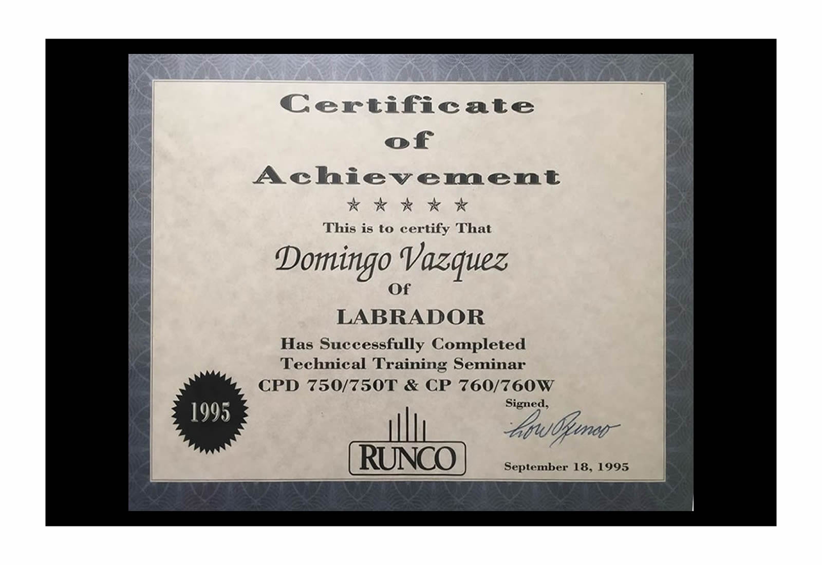 RUNCO Technical Training Seminar