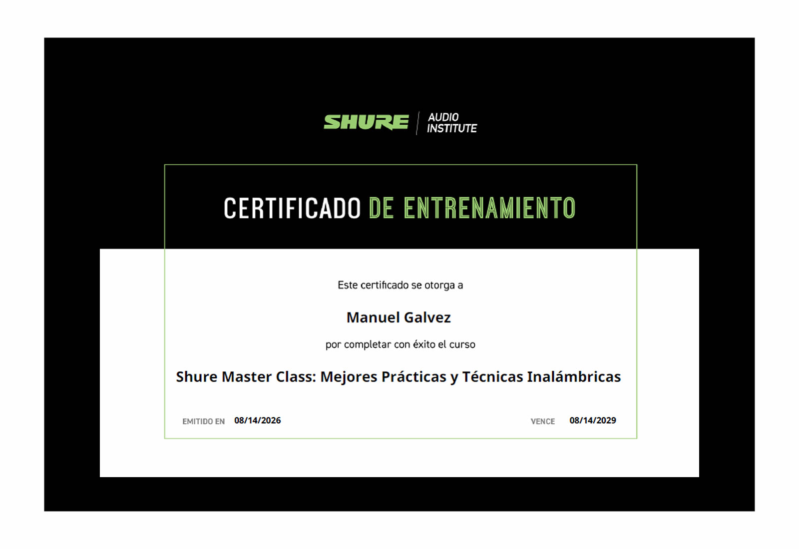 Shure Master Class